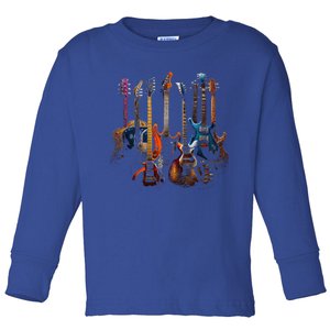 Guitars guitarists gift Toddler Long Sleeve Shirt