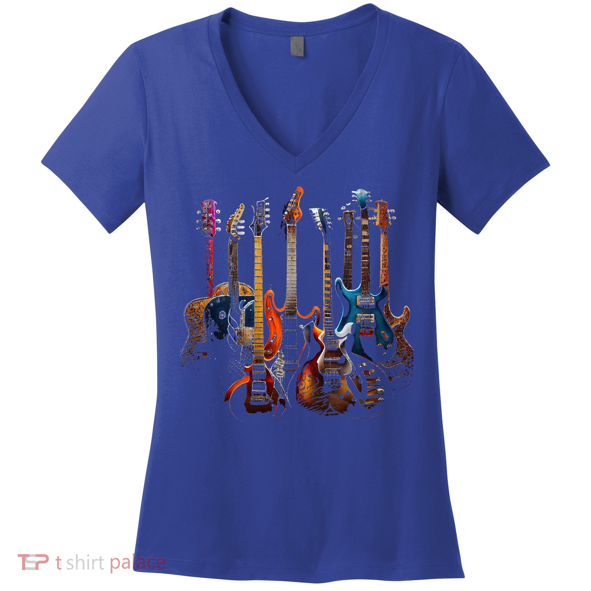 Guitars guitarists gift Women's V-Neck T-Shirt