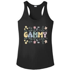 Groovy Gammy Grandmother Flowers Gammy Grandma Ladies PosiCharge Competitor Racerback Tank