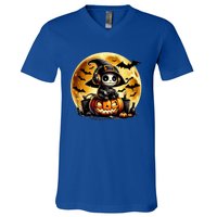 Ghost Gamer Gaming Controller Halloween Gamer Ghost Meaningful Gift V-Neck T-Shirt