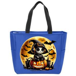 Ghost Gamer Gaming Controller Halloween Gamer Ghost Meaningful Gift Zip Tote Bag