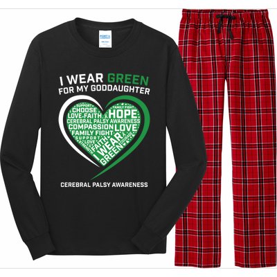 Godmother Godmom Godfather Funny Gift Goddaughter Cerebral Palsy Gift Long Sleeve Pajama Set