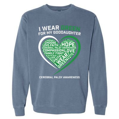 Godmother Godmom Godfather Funny Gift Goddaughter Cerebral Palsy Gift Garment-Dyed Sweatshirt