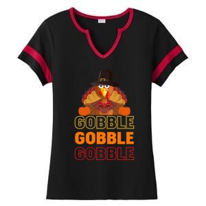 Gobble Gobble Gobble Great Gift Ladies Halftime Notch Neck Tee