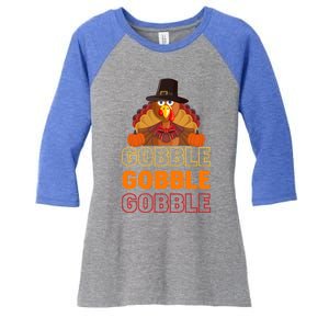 Gobble Gobble Gobble Great Gift Women's Tri-Blend 3/4-Sleeve Raglan Shirt