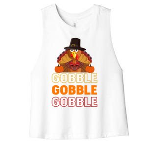 Gobble Gobble Gobble Great Gift Women's Racerback Cropped Tank