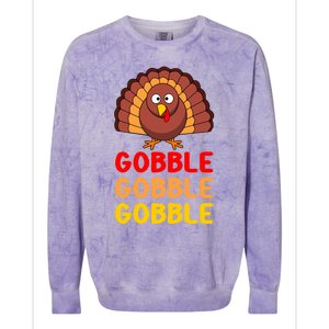 Gobble Gobble Gobble Gift Colorblast Crewneck Sweatshirt