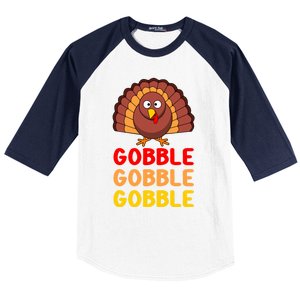 Gobble Gobble Gobble Gift Baseball Sleeve Shirt