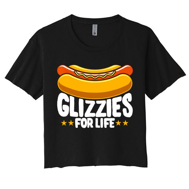 Glizzy Gobbler Glizzies For Life Hot Dog Crop Top