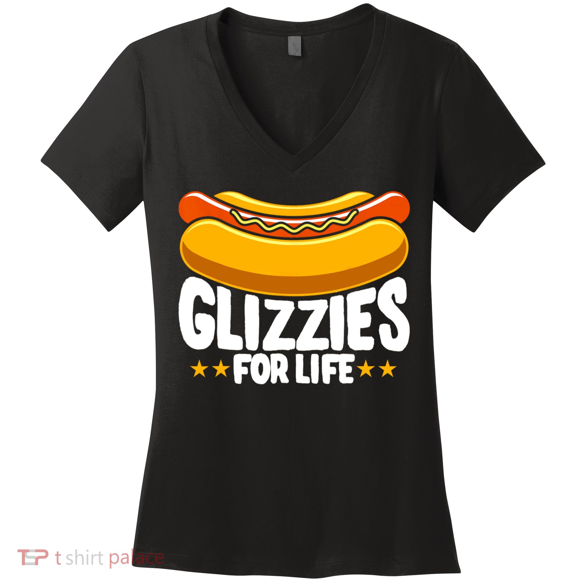 Glizzy Gobbler Glizzies For Life Hot Dog Women's V-Neck T-Shirt