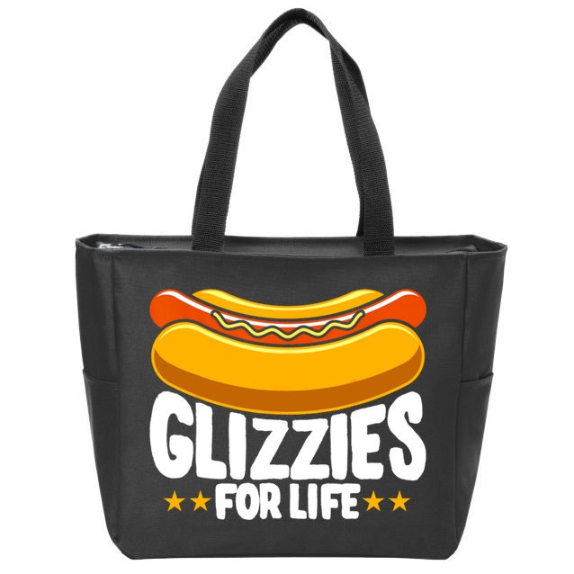 Glizzy Gobbler Glizzies For Life Hot Dog Zip Tote Bag