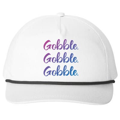 Gobble Gobble Gobble Thanksgiving Day Gift Snapback Five-Panel Rope Hat