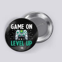 Gamer Gaming Game On Level Up VNeck Button