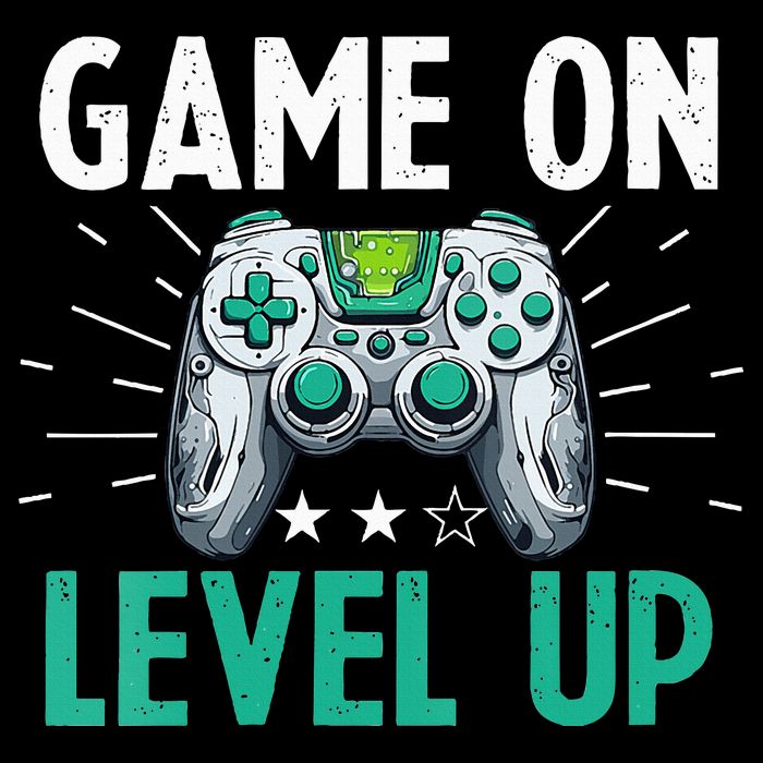 Gamer Gaming Game On Level Up VNeck Button