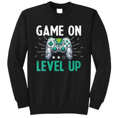 Gamer Gaming Game On Level Up VNeck Tall Sweatshirt