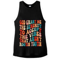 Groovy God Grant Me The Serenity To Accept The Vibes That Aren’t Rootin Tootin Ladies PosiCharge Tri-Blend Wicking Tank