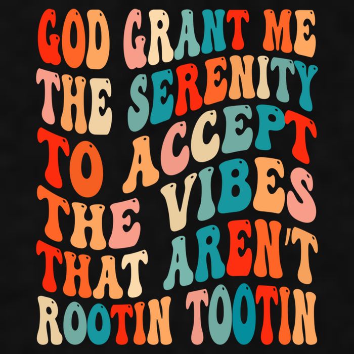 Groovy God Grant Me The Serenity To Accept The Vibes That Aren’t Rootin Tootin Ladies PosiCharge Tri-Blend Wicking Tank