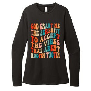 Groovy God Grant Me The Serenity To Accept The Vibes That Aren’t Rootin Tootin Womens CVC Long Sleeve Shirt