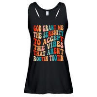 Groovy God Grant Me The Serenity To Accept The Vibes That Aren’t Rootin Tootin Ladies Essential Flowy Tank