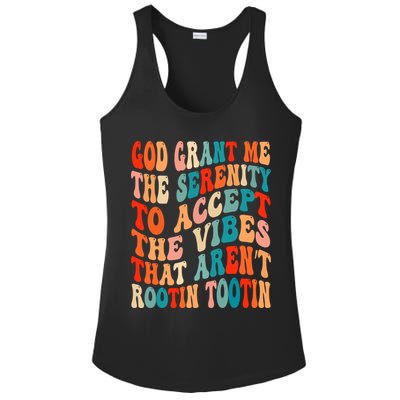 Groovy God Grant Me The Serenity To Accept The Vibes That Aren’t Rootin Tootin Ladies PosiCharge Competitor Racerback Tank