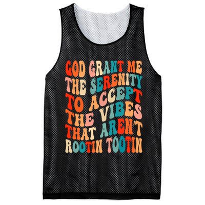 Groovy God Grant Me The Serenity To Accept The Vibes That Aren’t Rootin Tootin Mesh Reversible Basketball Jersey Tank