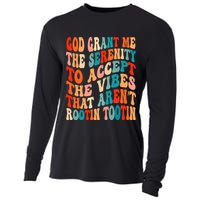 Groovy God Grant Me The Serenity To Accept The Vibes That Aren’t Rootin Tootin Cooling Performance Long Sleeve Crew
