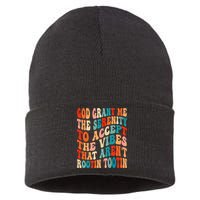 Groovy God Grant Me The Serenity To Accept The Vibes That Aren’t Rootin Tootin Sustainable Knit Beanie