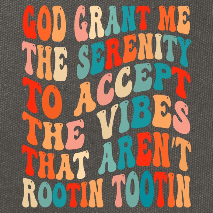 Groovy God Grant Me The Serenity To Accept The Vibes That Aren’t Rootin Tootin Cotton Canvas Backpack