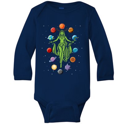 Gaia Greek Goddess Mother Earth Day Hippie Nature Gift Baby Long Sleeve Bodysuit