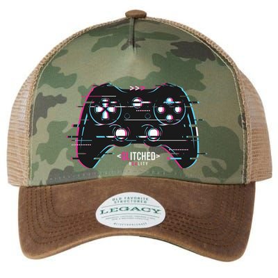 Glitchy Gamepad Gamer Legacy Tie Dye Trucker Hat