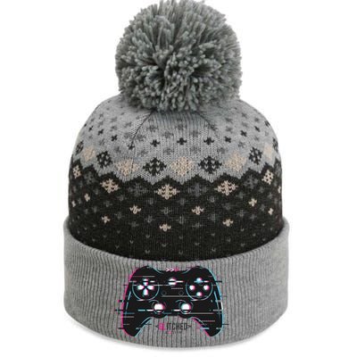 Glitchy Gamepad Gamer The Baniff Cuffed Pom Beanie