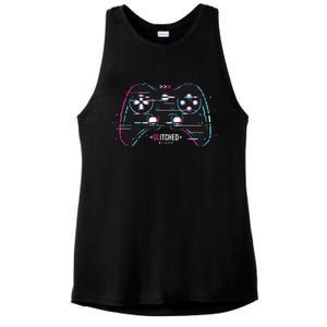 Glitchy Gamepad Gamer Ladies PosiCharge Tri-Blend Wicking Tank