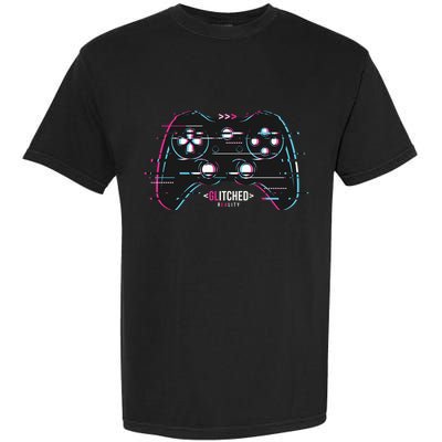 Glitchy Gamepad Gamer Garment-Dyed Heavyweight T-Shirt