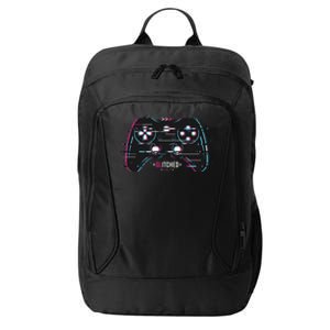 Glitchy Gamepad Gamer City Backpack