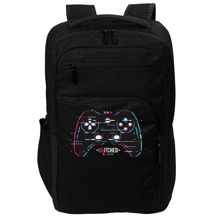 Glitchy Gamepad Gamer Impact Tech Backpack