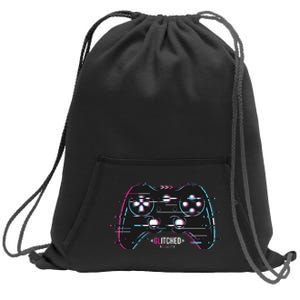 Glitchy Gamepad Gamer Sweatshirt Cinch Pack Bag