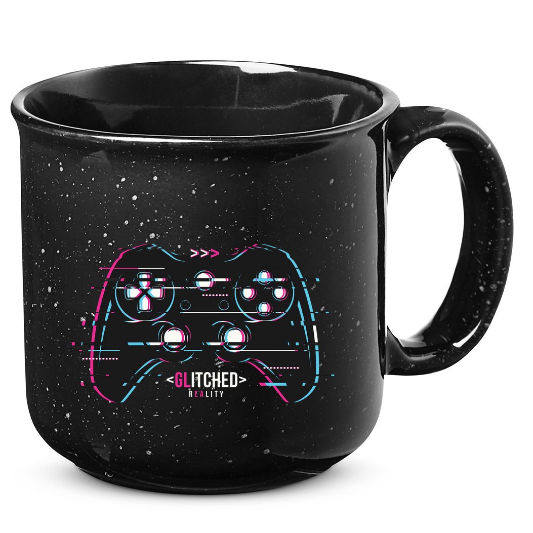 Glitchy Gamepad Gamer 15oz Campfire Ceramic Mug