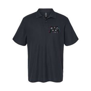 Glitchy Gamepad Gamer Softstyle Adult Sport Polo