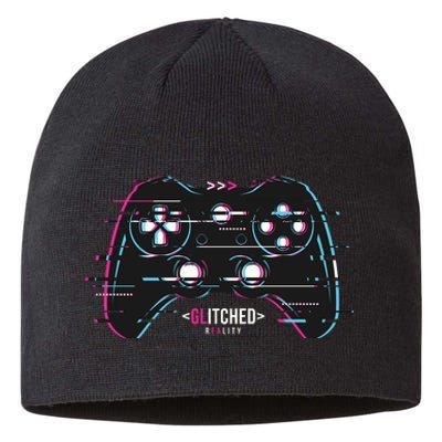 Glitchy Gamepad Gamer Sustainable Beanie