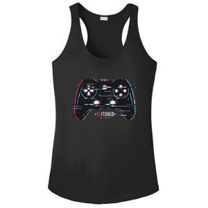 Glitchy Gamepad Gamer Ladies PosiCharge Competitor Racerback Tank