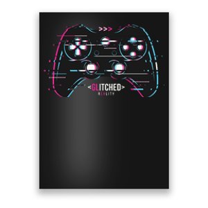 Glitchy Gamepad Gamer Poster