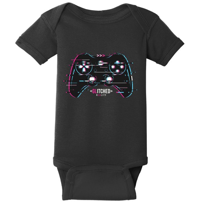 Glitchy Gamepad Gamer Baby Bodysuit