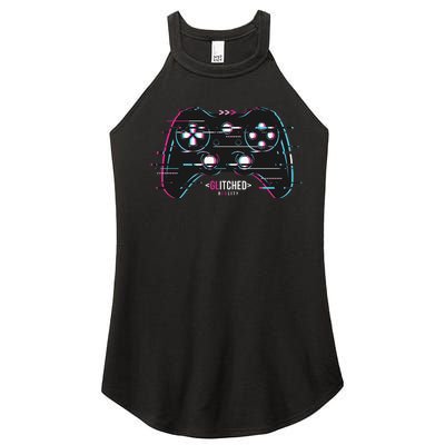 Glitchy Gamepad Gamer Women’s Perfect Tri Rocker Tank