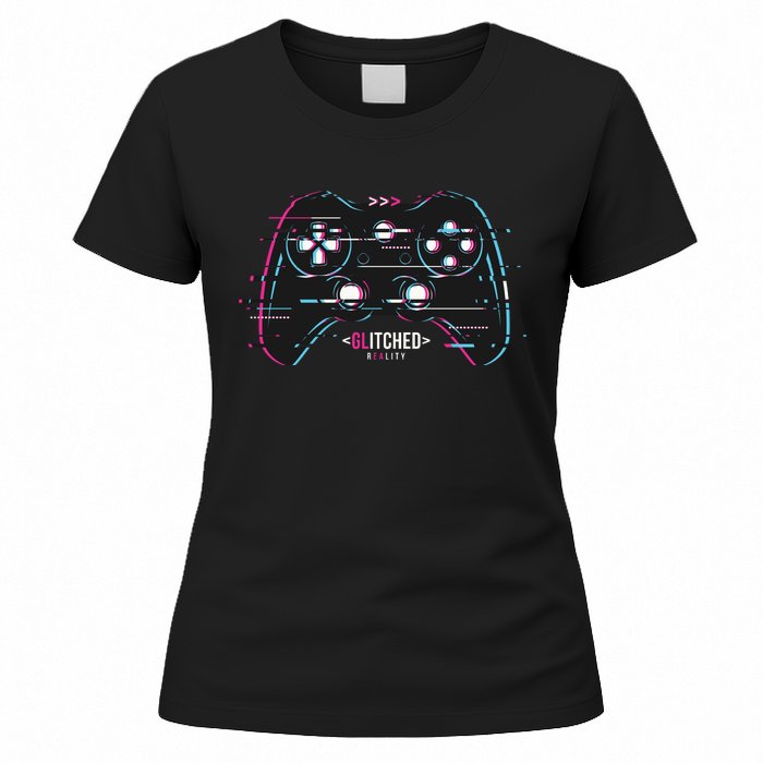 Glitchy Gamepad Gamer Women's T-Shirt