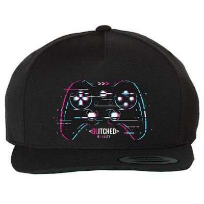 Glitchy Gamepad Gamer Wool Snapback Cap