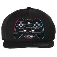 Glitchy Gamepad Gamer Wool Snapback Cap