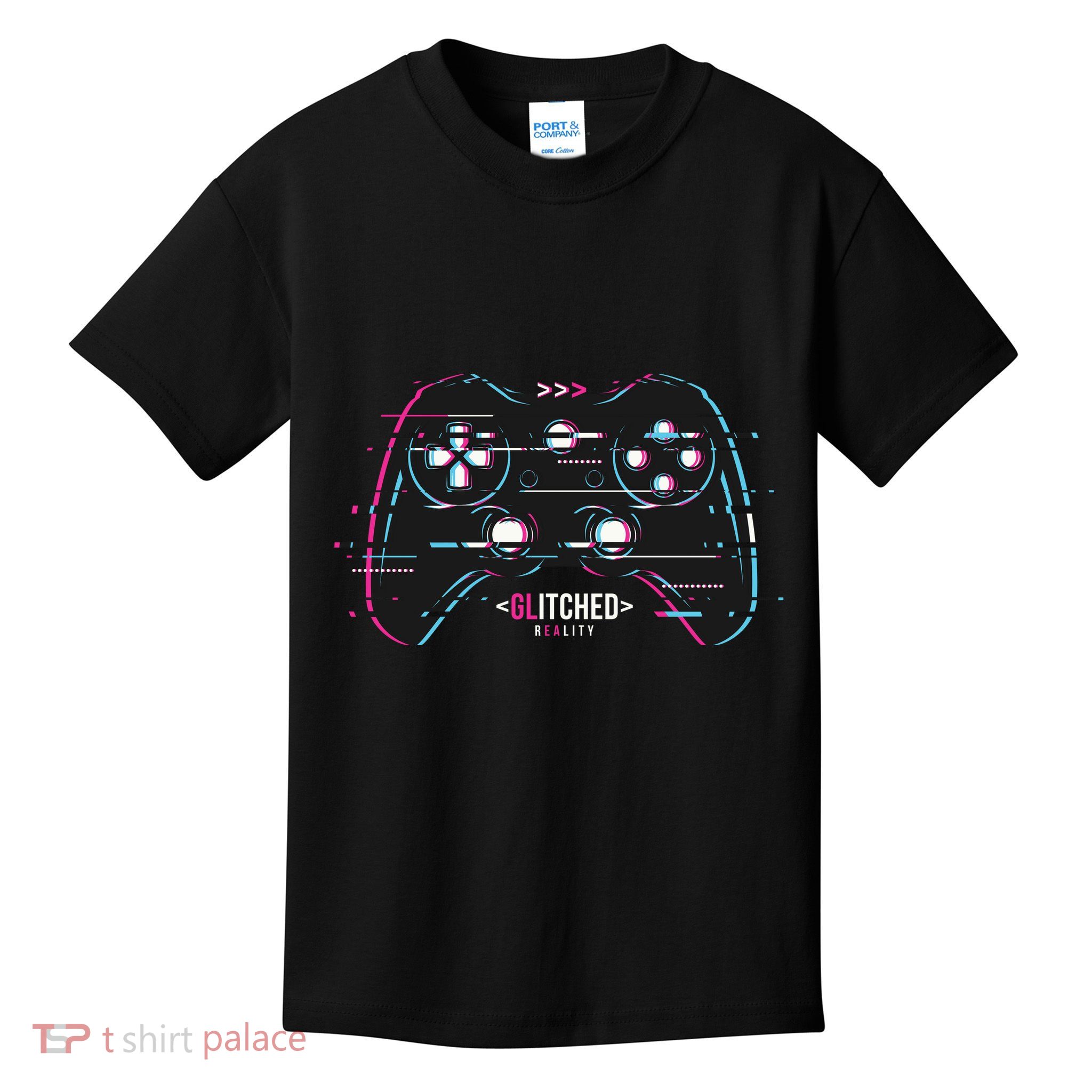 Glitchy Gamepad Gamer Kids T-Shirt