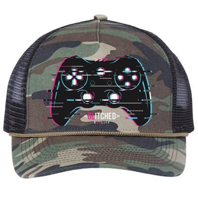 Glitchy Gamepad Gamer Retro Rope Trucker Hat Cap