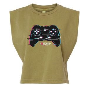 Glitchy Gamepad Gamer Garment-Dyed Women's Muscle Tee