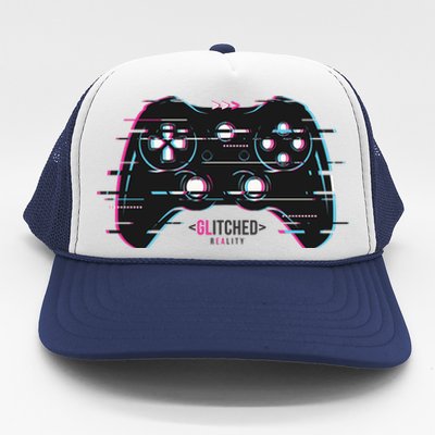 Glitchy Gamepad Gamer Trucker Hat